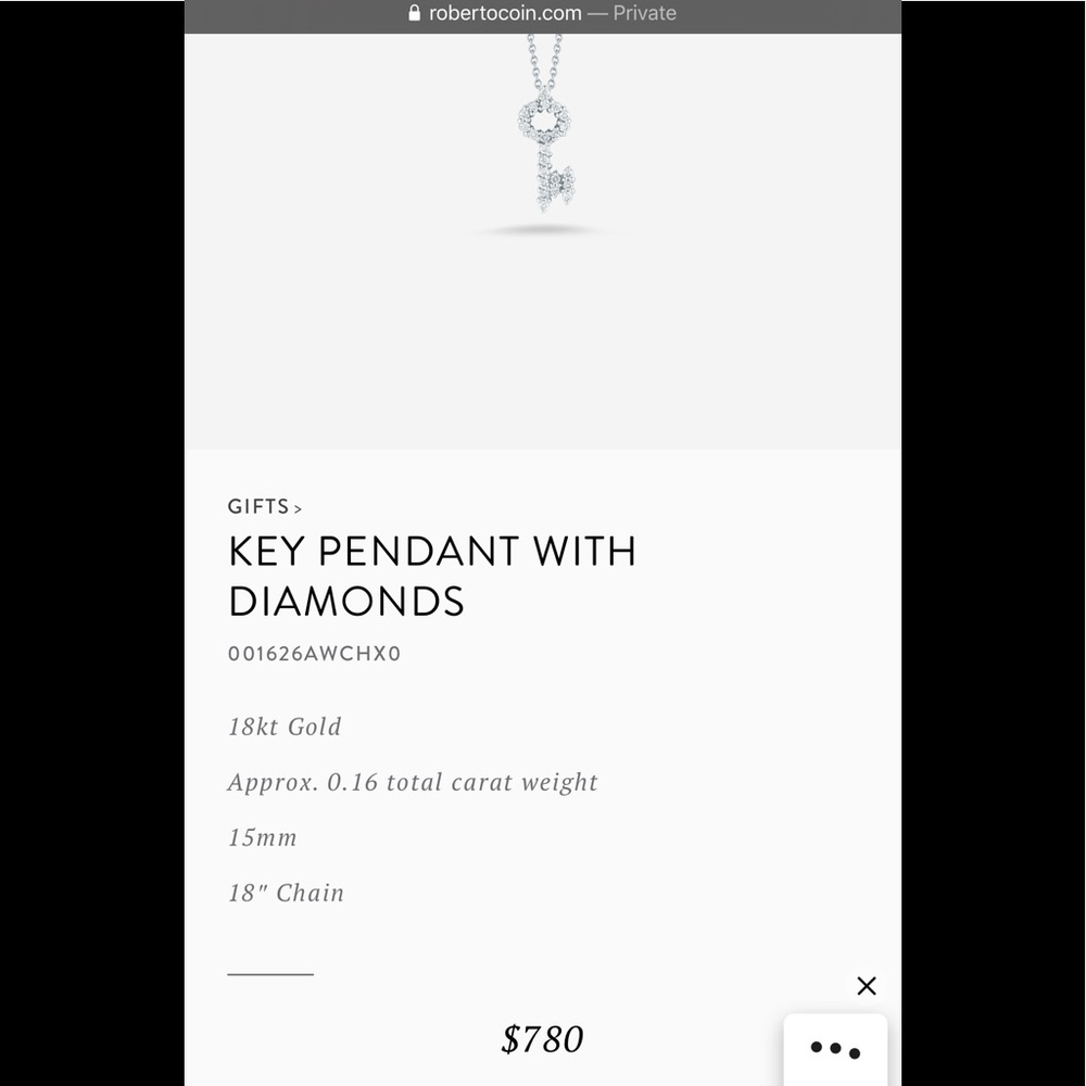 Roberto Coin 18k Diamond Tiny Treasure Key - image 5